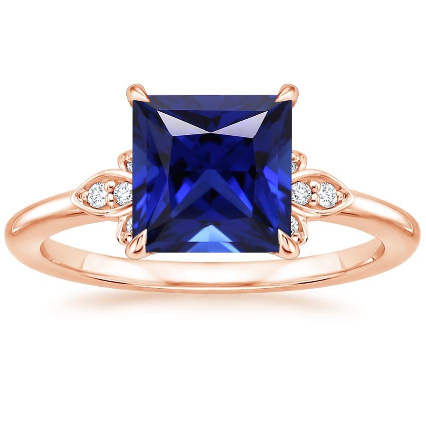 Diamant-Jubiläumsring Prinzessin Blauer Saphir Edelstein 5,25 Karat - harrychadent.de
