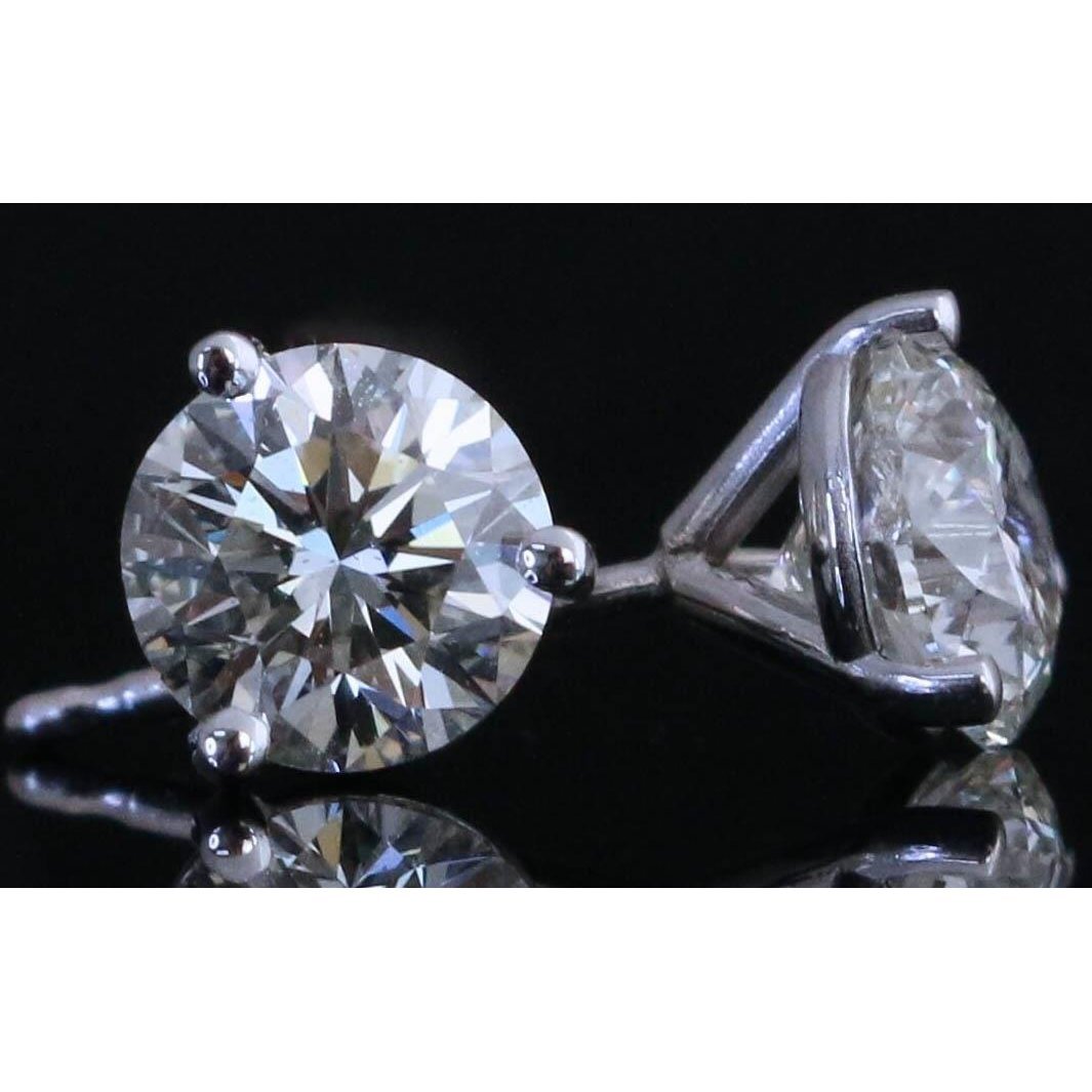 Diamant Ohrstecker 2 Kt. Massives Weißgold 14K - harrychadent.de