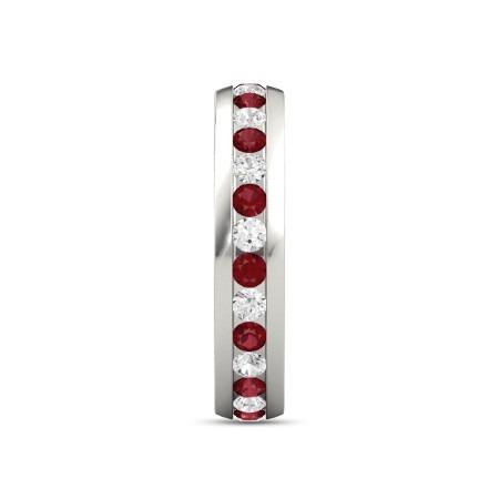 Diamant Rundes Rubin Eternity Band 2.50 Karat Weißgold 14K - harrychadent.de