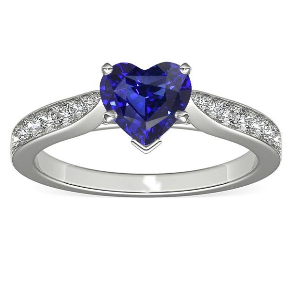 Diamant Schmuck Herz Ceylon Saphir Ring 2,50 Karat Akzent - harrychadent.de