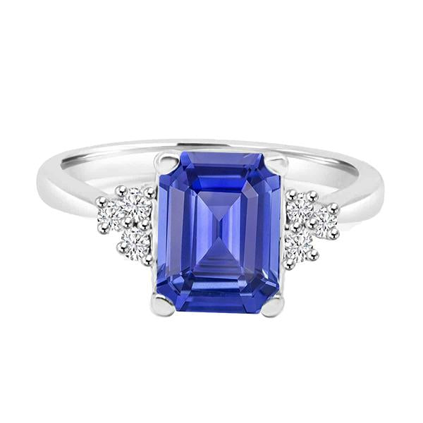 Diamant-Smaragd-Ceylon-Saphir-Jubiläumsring 3.50 Karat - harrychadent.de