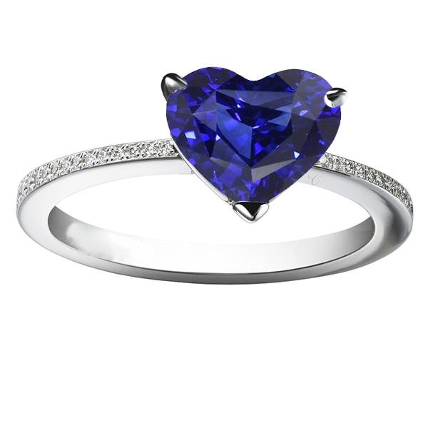 Diamant Solitaire Ring Akzente Herz Sri Lanka Saphir 3 Karat - harrychadent.de