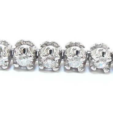 Diamant-Tennis-Halskette 13 Ct. Feiner Schmuck aus Weißgold