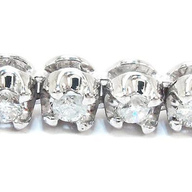 Diamant-Tennis-Halskette 13 Ct. Feiner Schmuck aus Weißgold