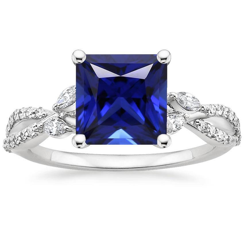 Diamant-Verlobungsring Prinzessin Sri Lanka Saphir & Akzente 6 Karat - harrychadent.de