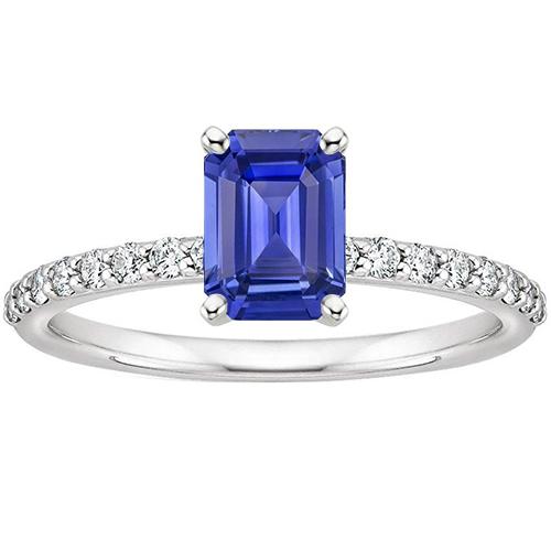 Diamant-Verlobungsring & smaragdblauer Saphir 4,25 Karat - harrychadent.de
