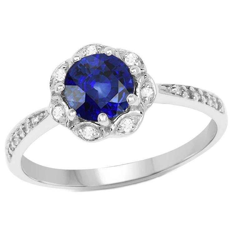 Diamantring Halo Runden Saphir Flower Style 3 Karat Konischer Schaft - harrychadent.de
