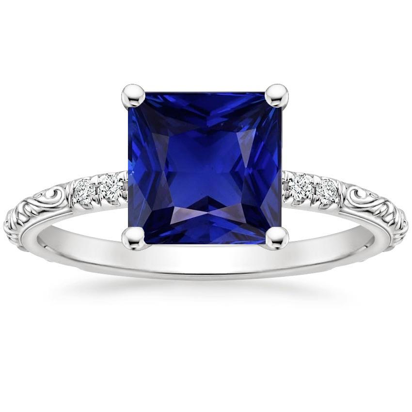 Diamantschmuck Vintage Style Blauer Saphir Ring Akzent 5,25 Karat - harrychadent.de