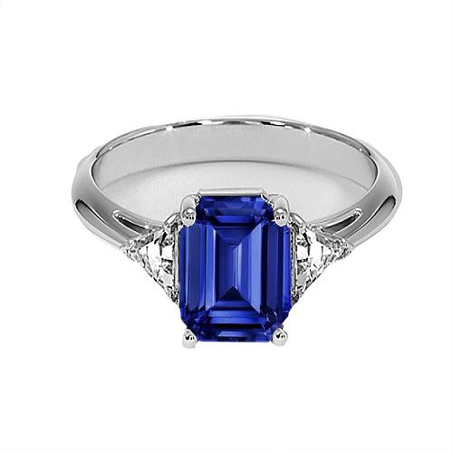 Drei Stein Diamant & Smaragd Sri Lanka Saphir Damenring 7 Karat - harrychadent.de