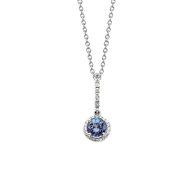 Echter Sri Lanka blauer Saphir und Aus der Erde Abgebauter Natürlicher Diamant Anhänger 2 Karat