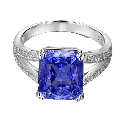 Edelstein Schmuck Kissen Saphir Ring 4 Karat Split Shank Schmuck - harrychadent.de