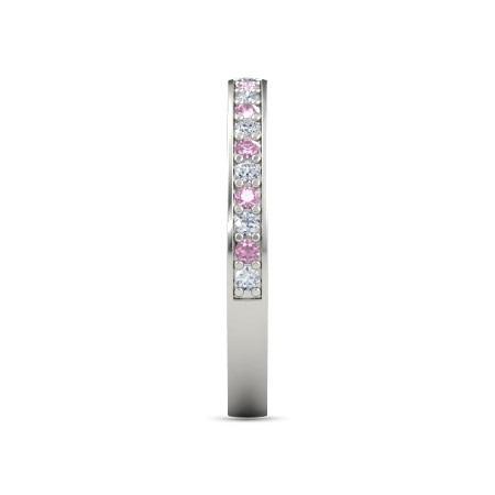 Ehering 0,60 Karat Runder Diamant & Rosa Saphir Damen Schmuck - harrychadent.de