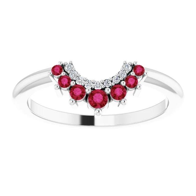 Ehering 1 Karat Diamant & Rubin Damenschmuck - harrychadent.de