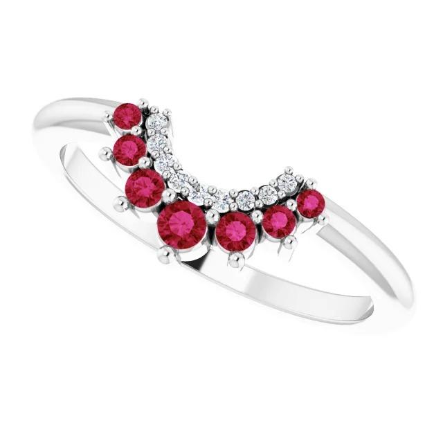 Ehering 1 Karat Diamant & Rubin Damenschmuck - harrychadent.de
