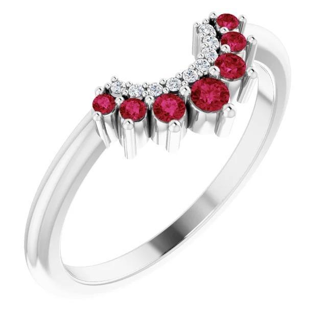 Ehering 1 Karat Diamant & Rubin Damenschmuck - harrychadent.de