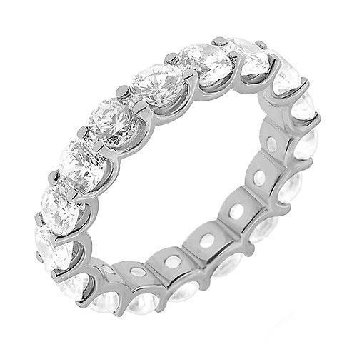 Eternity Ehering 5.10 Karat Runde Diamanten Weißgold 14K - harrychadent.de