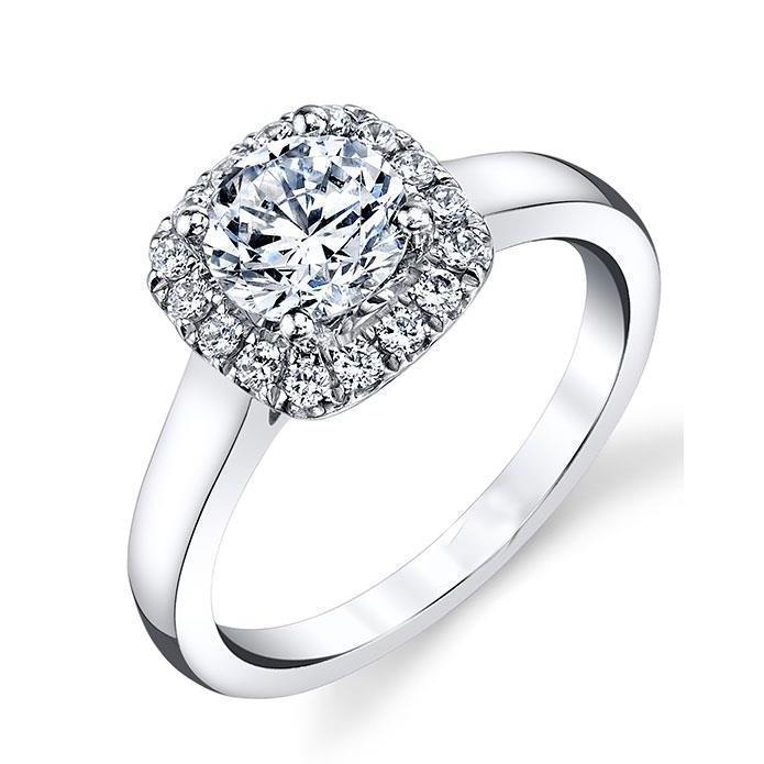 Funkelnder Halo-Ring mit Aus der Erde Abgebauter Natürlicher Diamanten im Rundschliff 3.60 Karat Weißgold 14K
