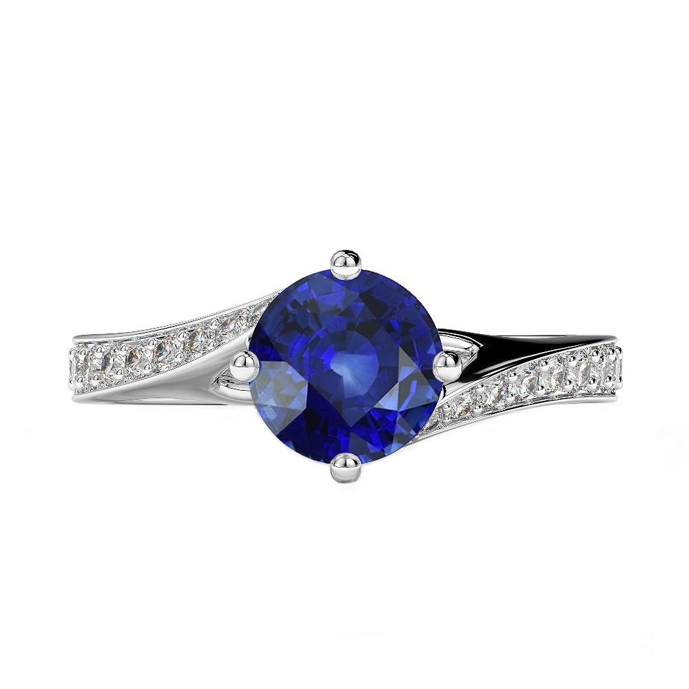 Gold Diamant-Verlobungsring Srilankan Saphir 3 Karat Bypass-Stil - harrychadent.de
