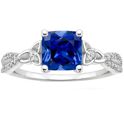 Gold Diamantring Sri Lanka Saphir mit Akzenten 2,75 Karat Neu - harrychadent.de