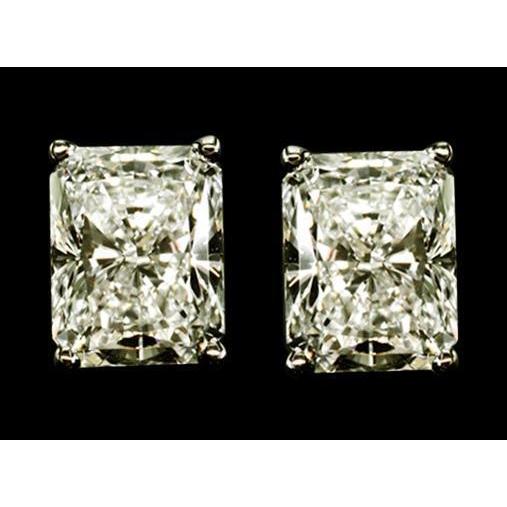 Große 5 Karat Aus der Erde Abgebauter Natürlicher Diamant-Ohrstecker im Radiant Cut Neu