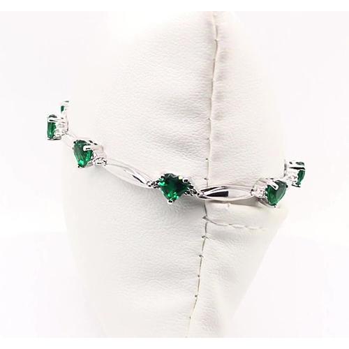 Grüner Smaragd Herzform Diamant Armband 9,54 Karat Schmuck - harrychadent.de
