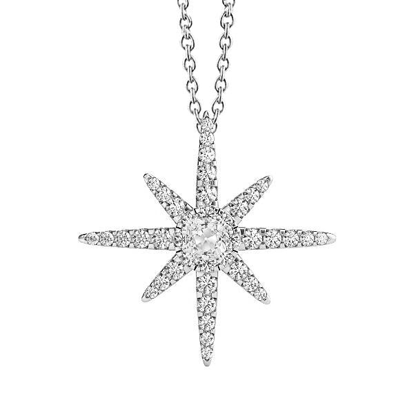 Halo Diamant Anhänger Stern Stil Rund & Kissen alter Bergmann 3 Karat - harrychadent.de