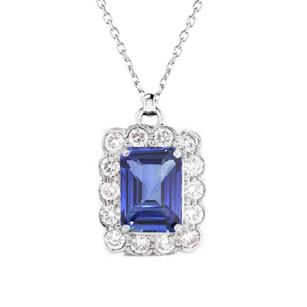 echter round diamant 4.25Karat anhänger Vorderansicht