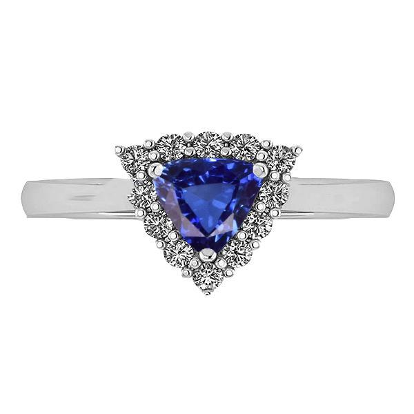 Halo Trillion blauer Saphirring 2,50 Karat runder Diamantschmuck - harrychadent.de