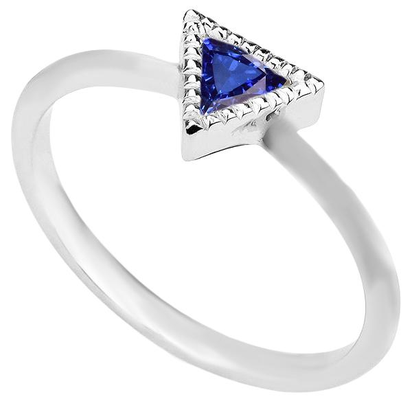 Halo Verlobungsring Trillion Lünette Set Ceylon Saphir 0.50 Karat - harrychadent.de