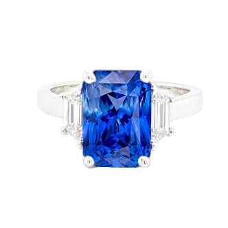 Hochzeit 3 Steine Ring Strahlender Saphir & Smaragd Diamanten 1,75 Karat - harrychadent.de