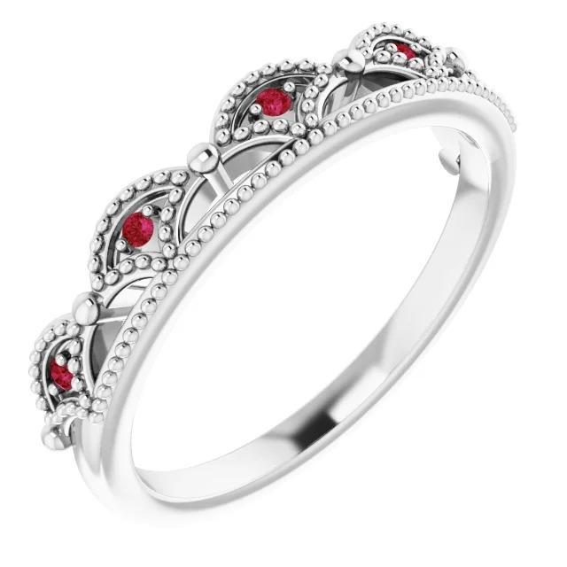 Hochzeit Jubiläumsband 0.50 Karat Antik-Stil Rubin Frauen Schmuck - harrychadent.de