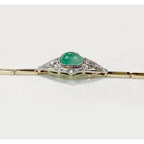 Jade Armband runder Diamant Lünette Set 6,50 Karat Two Tone Gold 14K - harrychadent.de