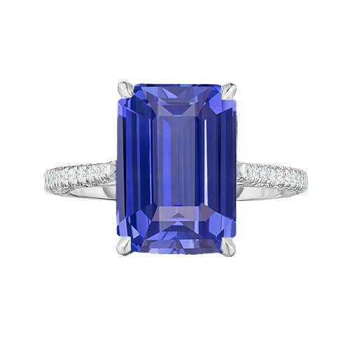 Jubiläumsring Smaragd Saphir & Diamant 4 Karat Konischer Schaft - harrychadent.de