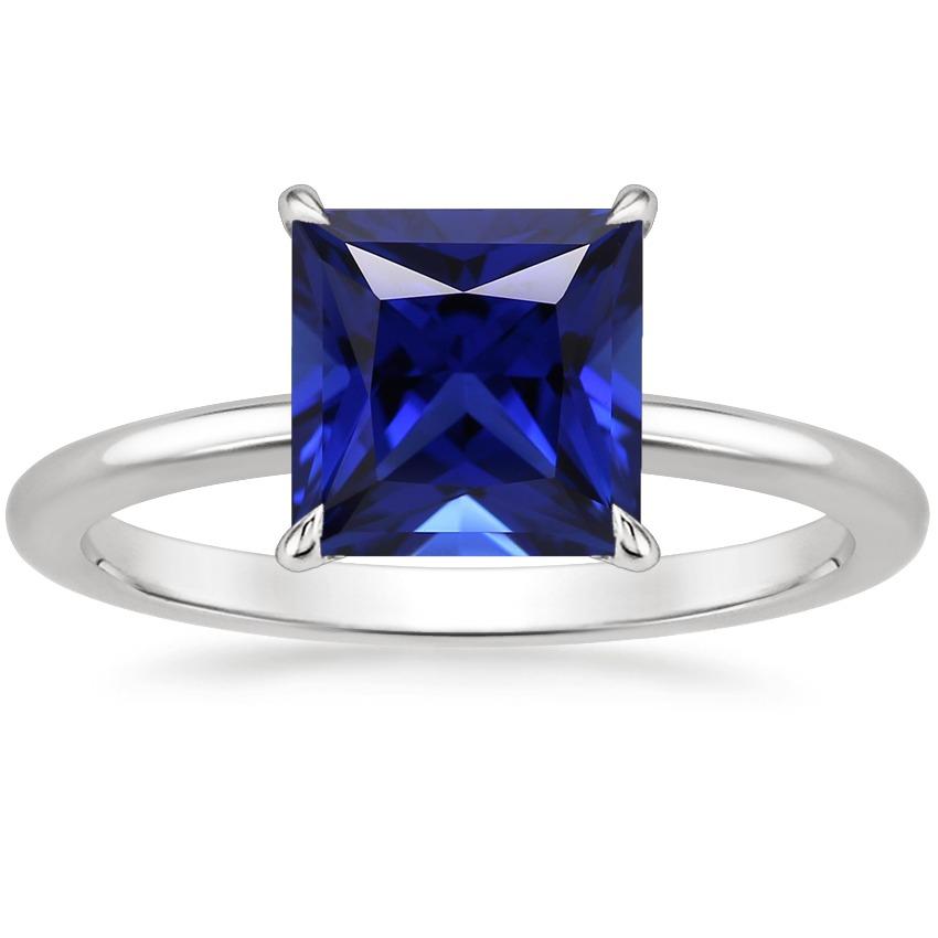 Klassischer Solitärring 5 Karat Prinzessschliff Sri Lanka Saphirgold - harrychadent.de