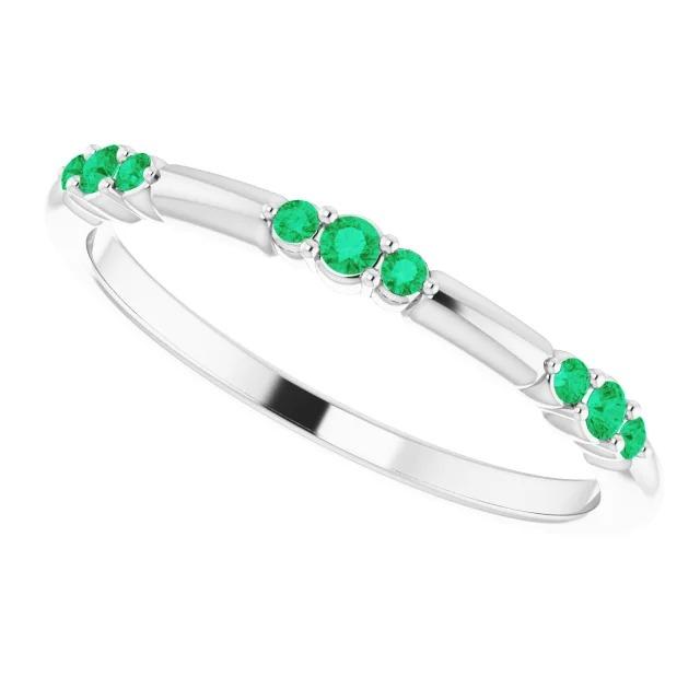 Kolumbianische Grüne Smaragde 0,60 Karat Band Damen Schmuck - harrychadent.de