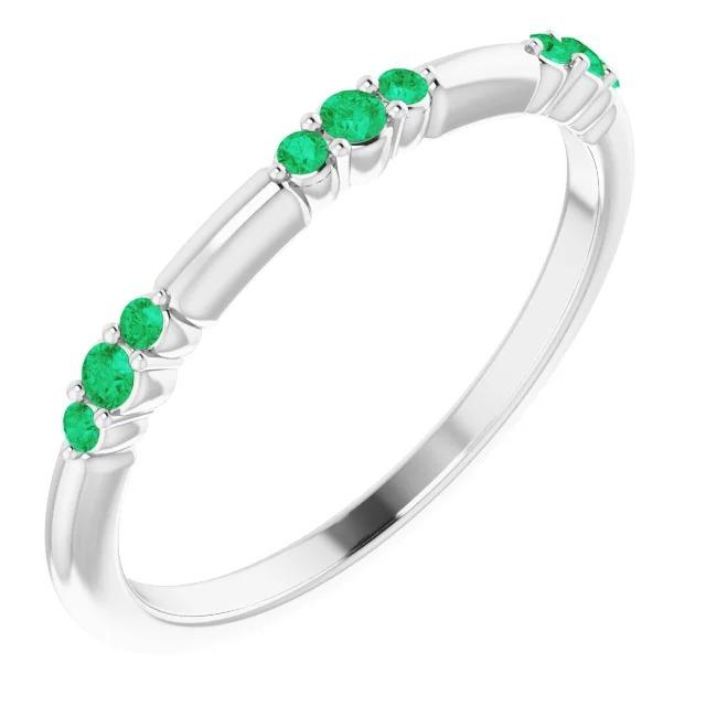 Kolumbianische Grüne Smaragde 0,60 Karat Band Damen Schmuck - harrychadent.de
