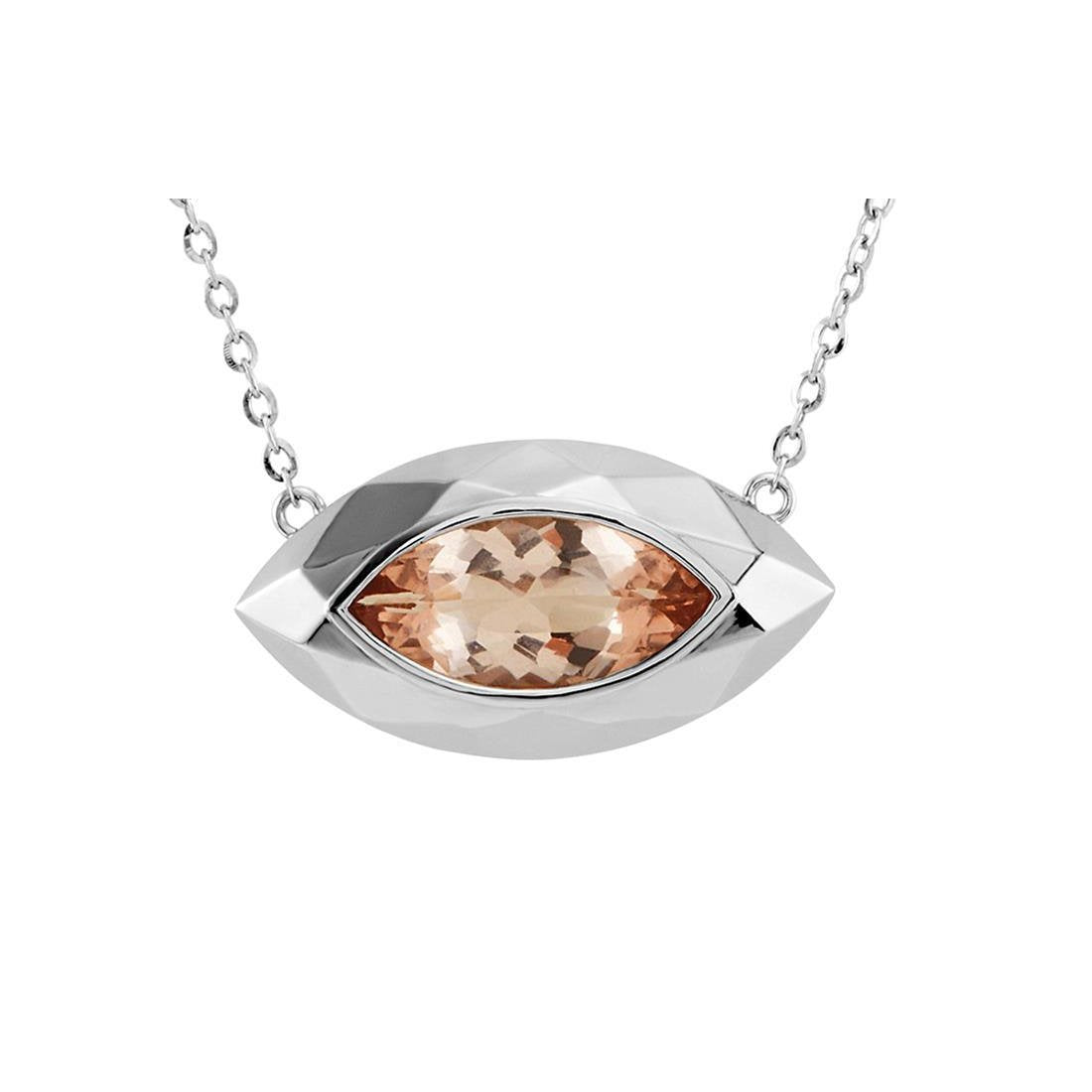 Lünette Set Marquise Schliff 16 Kt Solitaire Morganit Anhänger Weißgold - harrychadent.de