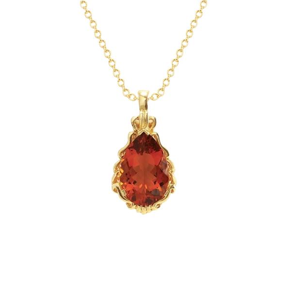 Madeira Natur Citrin Damen Halskette Anhänger Gelbgold 34 Ct - harrychadent.de