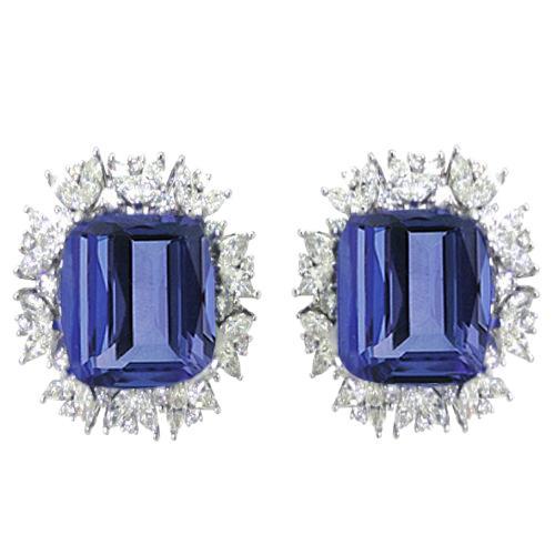 Ohrstecker mit Smaragd Ceylon Saphir Marquise Diamanten 10 Kt - harrychadent.de