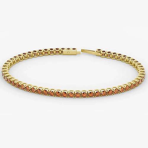 Orange Saphir Tennis Armband 5,90 Karat Schmuck Neu - harrychadent.de