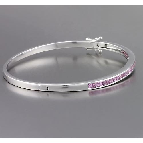 Pink Sapphire Armreif 5 Karat Damen Schmuck Weißgold - harrychadent.de