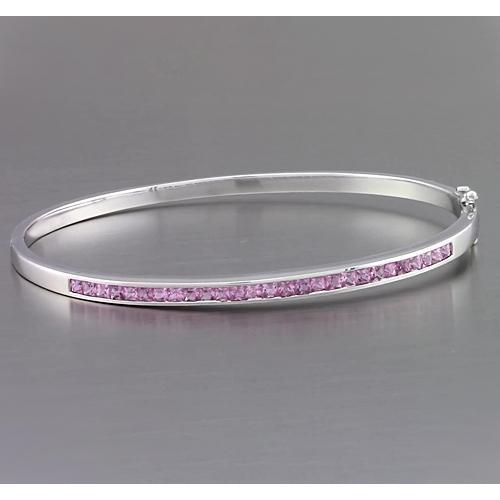 Pink Sapphire Armreif 5 Karat Damen Schmuck Weißgold - harrychadent.de