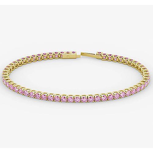 Pink Sapphire Tennis Armband 5.90 Karat Damen Weißgold Schmuck - harrychadent.de
