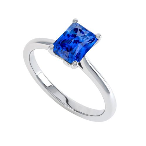 Radiant Solitaire Sri Lanka Saphirring 1,50 Karat Damenschmuck - harrychadent.de