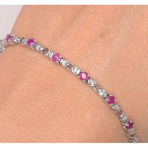 Rosa Saphir Diamant Tennisarmband 9 Karat Damen Schmuck Neu - harrychadent.de