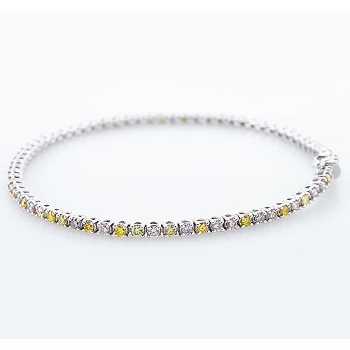 Rosa, Weiß, Gelb & Grüner Saphir Tennisarmband 5 Karat Schmuck - harrychadent.de
