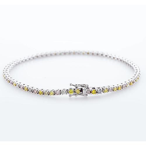 Rosa, Weiß, Gelb & Grüner Saphir Tennisarmband 5 Karat Schmuck - harrychadent.de