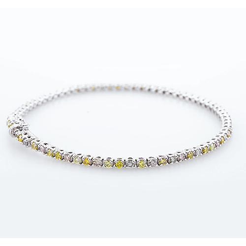 Rosa, Weiß, Gelb & Grüner Saphir Tennisarmband 5 Karat Schmuck - harrychadent.de