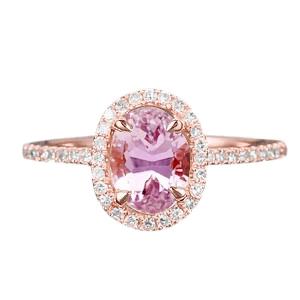 Rose Gold Oval Cut Kunzit und Diamant Ehering 12 Karat Schmuck - harrychadent.de