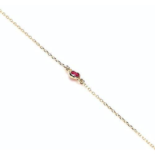 Rubin Lünette Set Armband 1,50 Karat Gelbgold 14K - harrychadent.de